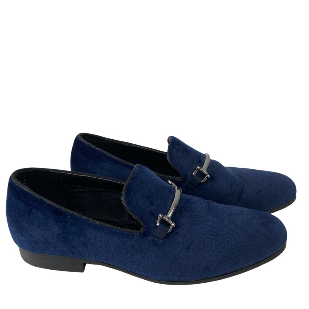 INC International Concepts Blue Suede Loafers - Picture 2 of 7